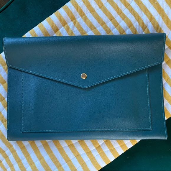 Glass Ladder and Co. Bags Glass Ladder Co Dark Green Laptop Folio